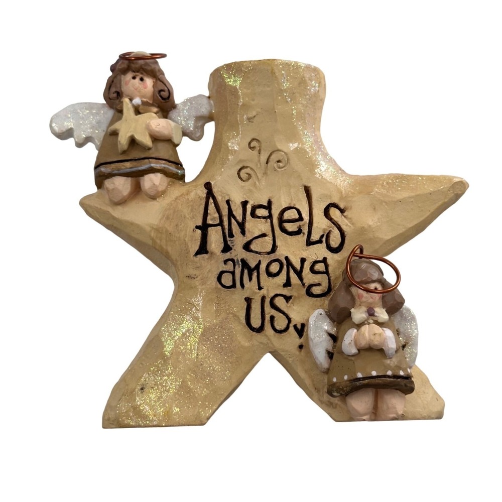 Kurt S. Adler‎ Inc. Angels Among Us Candle Holder kitsch star retro Christmas